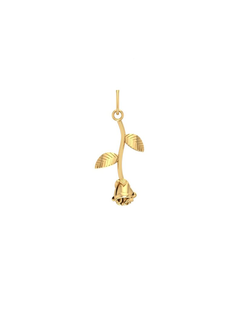 18K Gold Rose Pendant/Necklace
