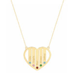 18K Gold My Family My Heart Customized Necklace