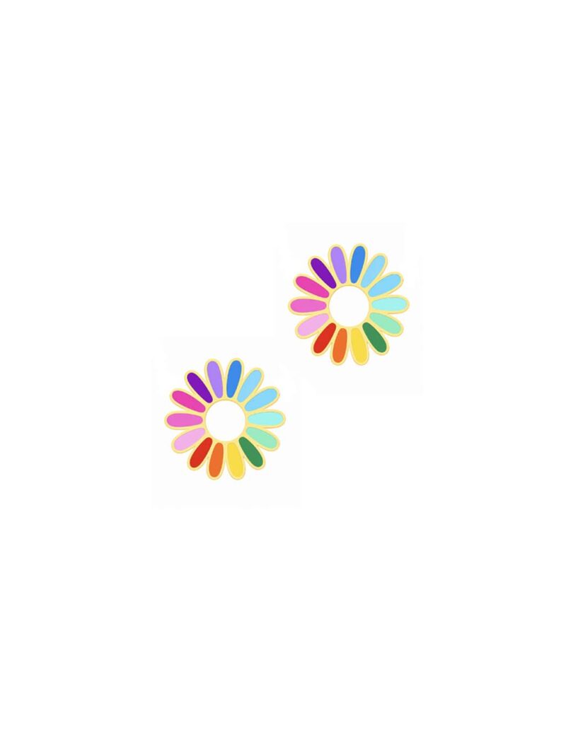 18K Gold Petals of Joy Daisy Earrings
