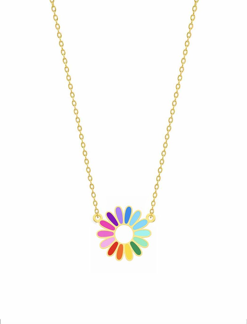 18K Gold Petals of Joy Daisy Necklace