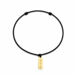 18K Gold Tag Cord Bracelet