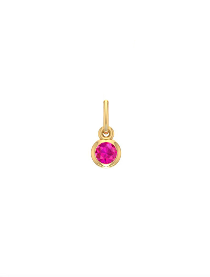 18K Gold Birthstone Pendant