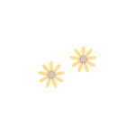 18K Gold Blooming Daisy Earrings