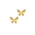 18K Gold Fluted Butterfly Earrings