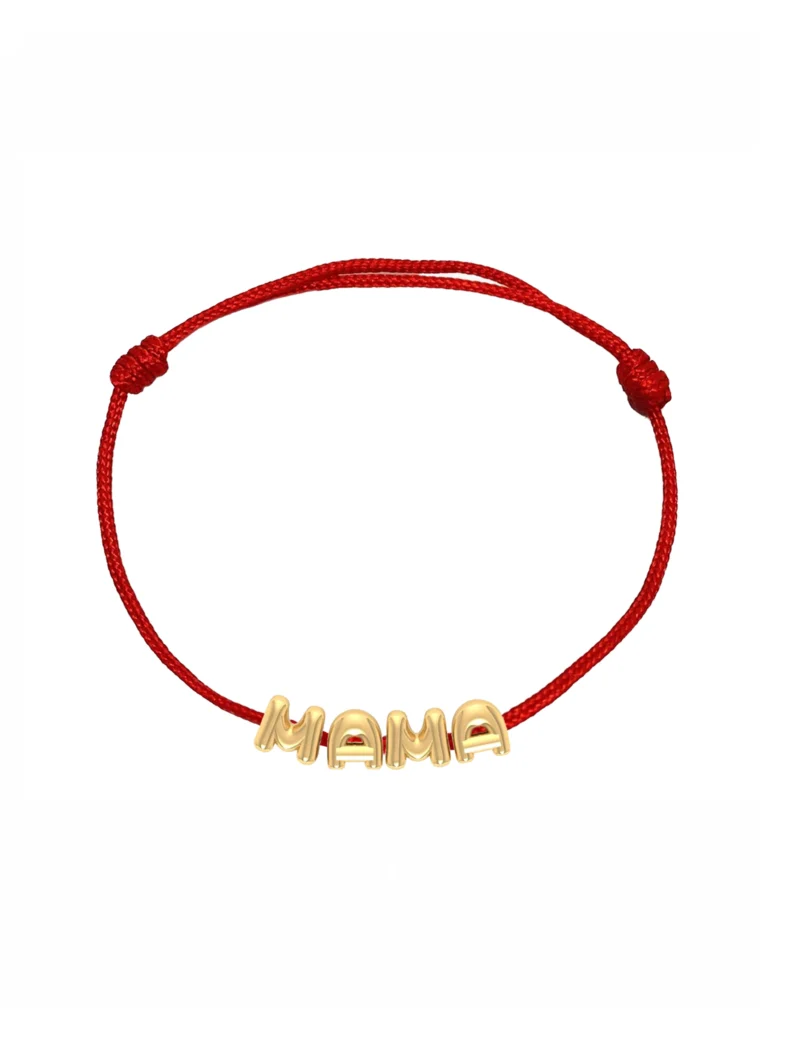 18K Gold Mama Bubble Cord Bracelet