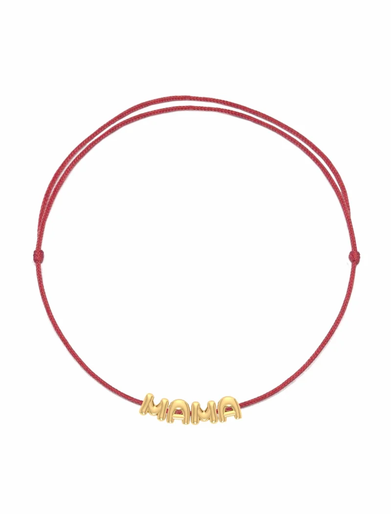 18K Gold Mama Bubble Cord Necklace