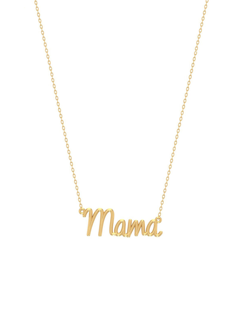 18K Gold Mama Wire Necklace