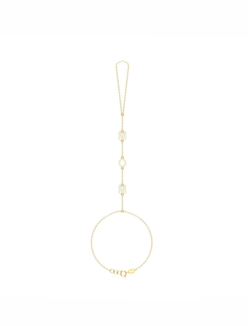 18K Gold Mom Hand Chain