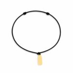 18K Gold Tag Cord Bracelet