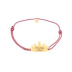 18k Gold Customized Princess Cord Bracelet