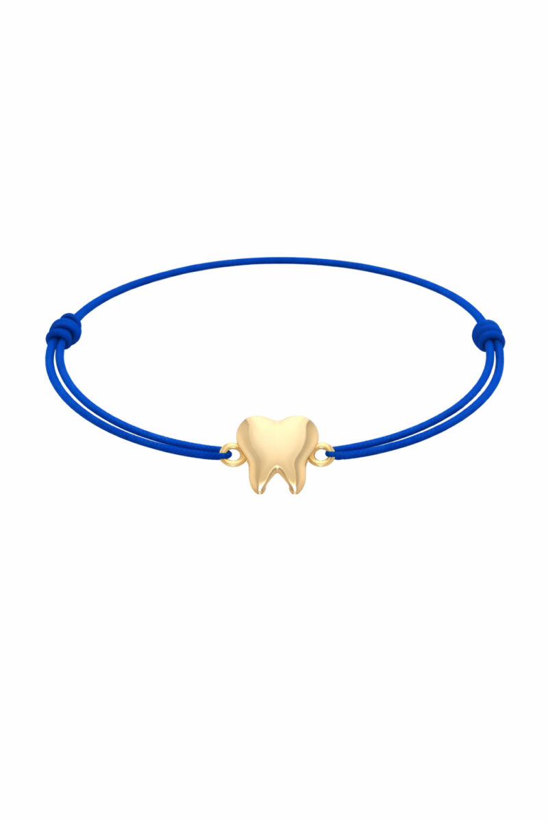 18k Gold Tooth Cord Bracelet