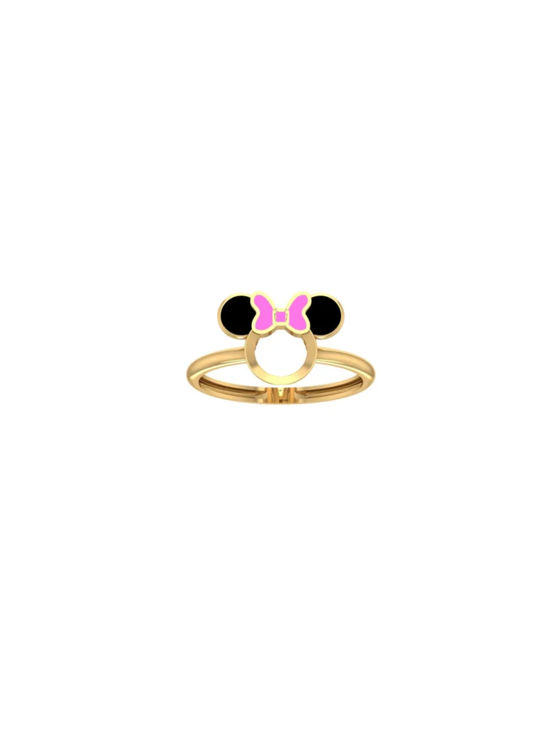 18k Gold Authentic Minnie Mouse Newborn Ring