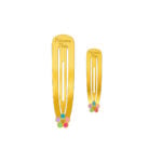 18K Gold Colorful Petals Customized Hair Clip
