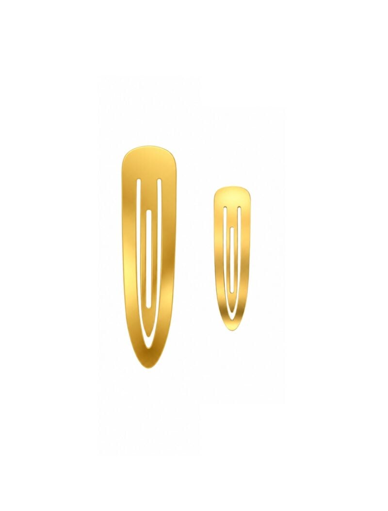 18K Gold Plain Hair Clip