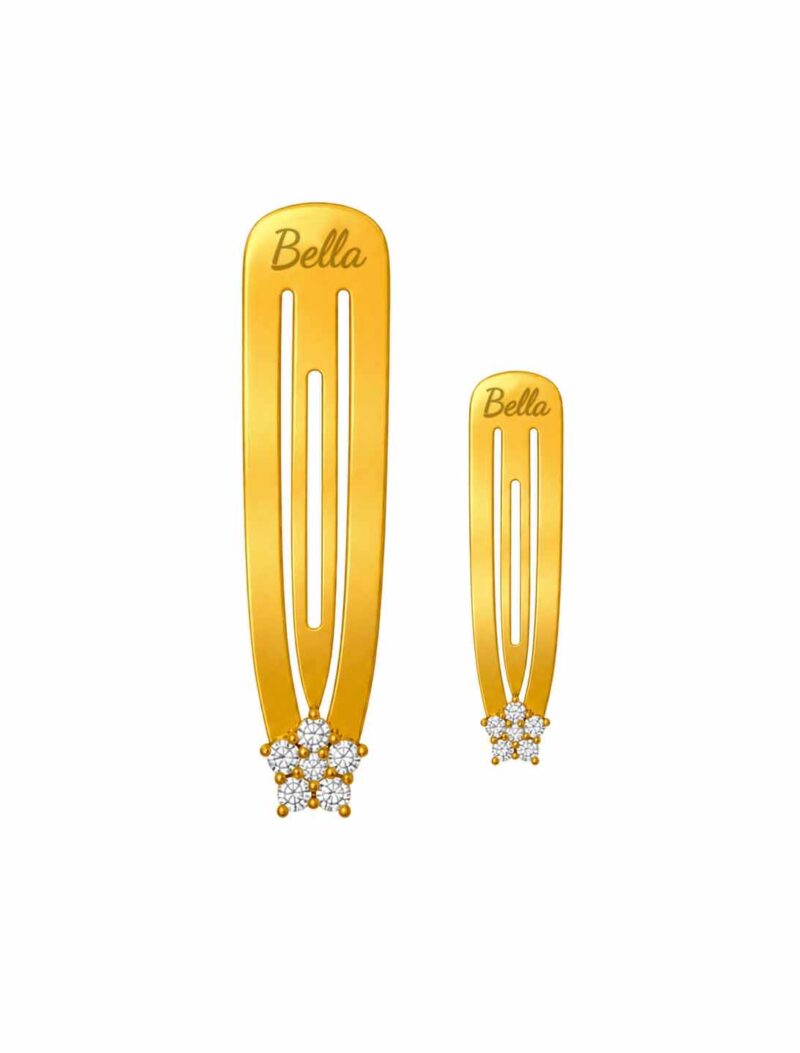 18K Gold Sparkly Bloom Customized Hair Clip