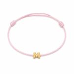 18K Gold Balloon Initial Cord Anklet