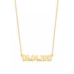 18K Gold Customized Date Necklace