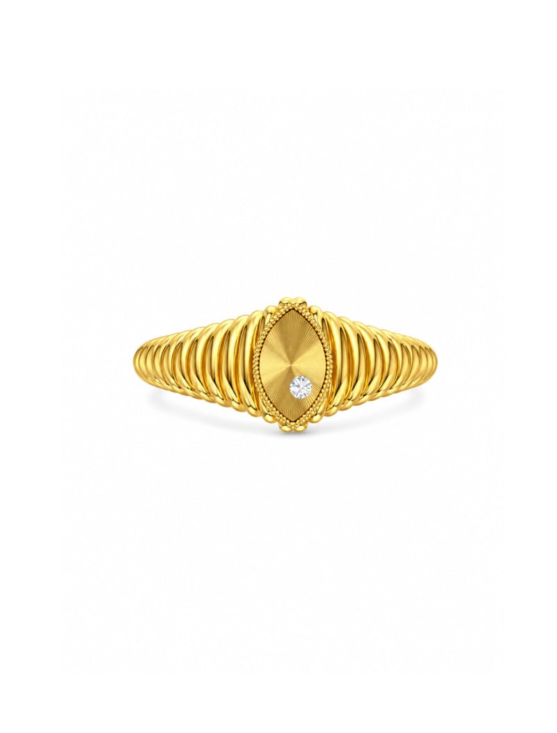 18K Gold Éclat Fluted Marquise Ring