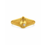 18K Gold Éclat Fluted Pear Ring