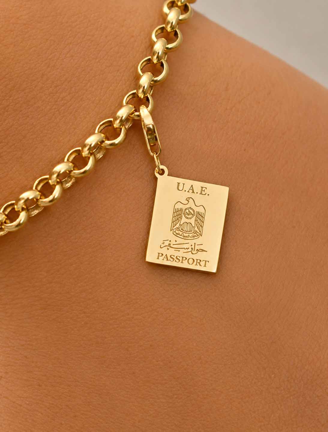 18K Gold Emirati Voyage Passport Charm GC23 - Garo Boyadjian Jewelry