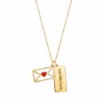 18K Gold Message of Love Necklace