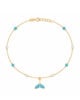 18K Gold Ocean Pearl Mermaid Tail Anklet