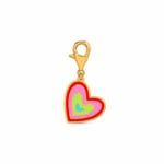 18K Gold Rainbow Love Enamel Charm