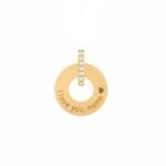 18K Gold Rotating Message Pendant/Necklace