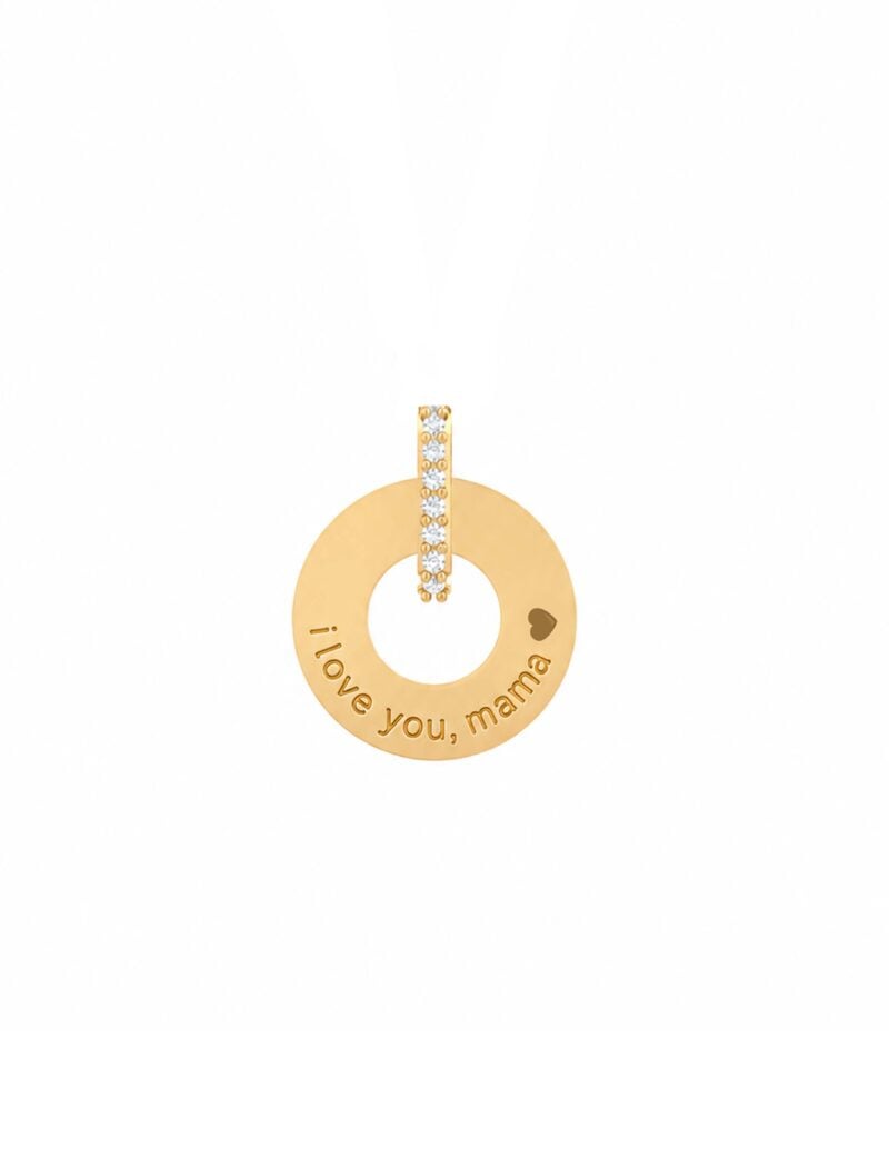 18K Gold Rotating Message Pendant/Necklace