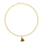 18K Gold Sweet Slice Watermelon Anklet