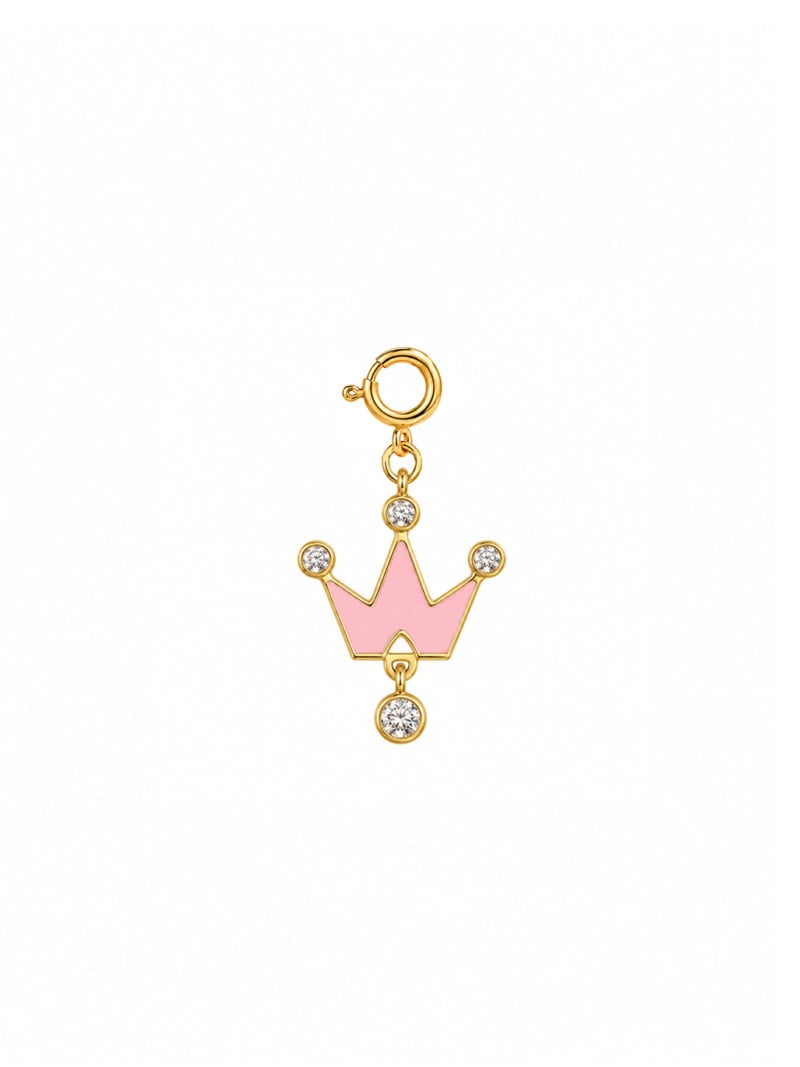 18K Gold Royal Crown Enamel Charm