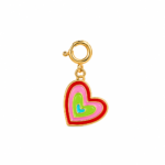 18K Gold Rainbow Love Enamel Charm