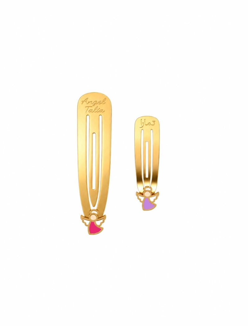 18K Gold Customized Radiant Angel Hair Clip
