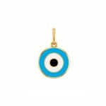 18K Gold Azure Nazar Pendant/Necklace