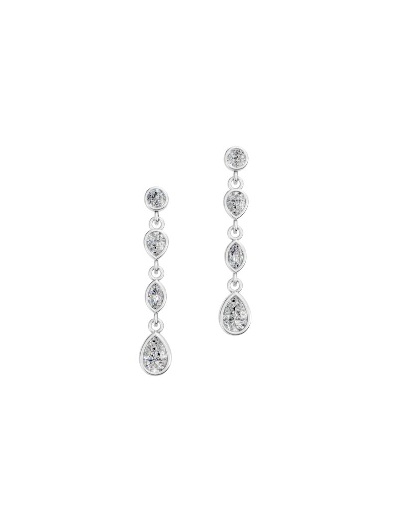 18K Gold Mozaik Brilliance Lab-Grown Diamond Earrings