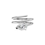 18K Gold Multi-Band Pear Lab-Grown Diamond Ring