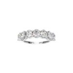 18K Gold Oval-Cut Lab-Grown Diamond Vertical-Set Half Eternity Ring