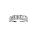 18K Gold Emerald-Cut Lab-Grown Diamond Half Eternity Ring