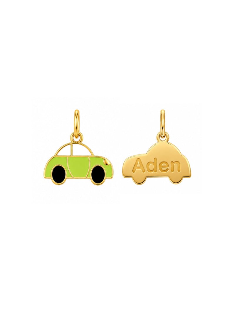 18K Gold Customized Sunny Ride Newborn/Kids Pendant