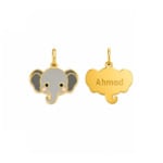 18K Gold Customized Tiny Elephant Newborn/Kids Pendant