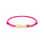 18K Gold Fluttering Name Newborn/Kids Cord Bracelet