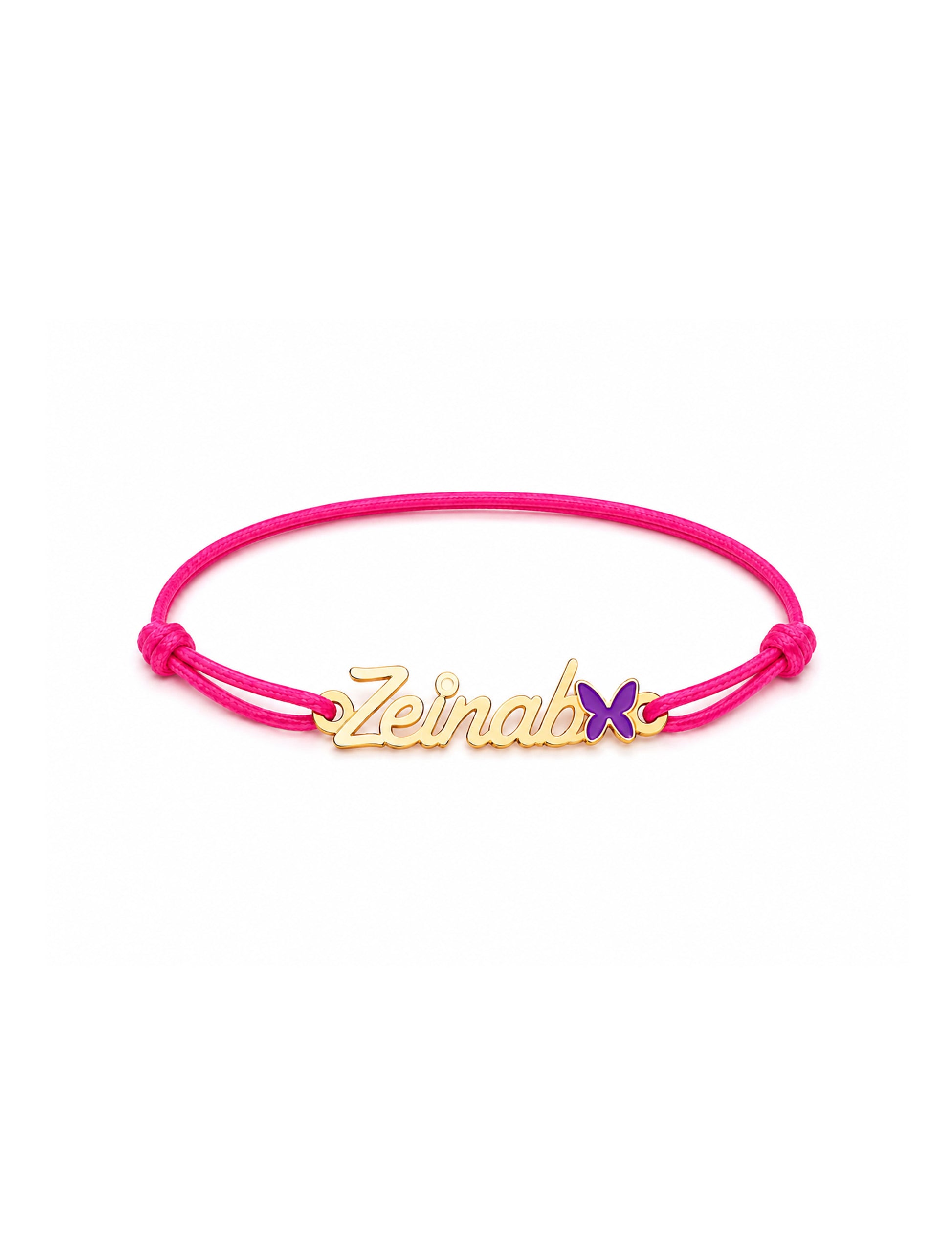 18K Gold Fluttering Name NewbornKids Cord Bracelet - Garo Boyadjian Jewelry