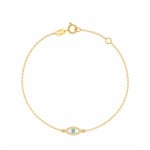 18K Gold Sparkling Eye Bracelet