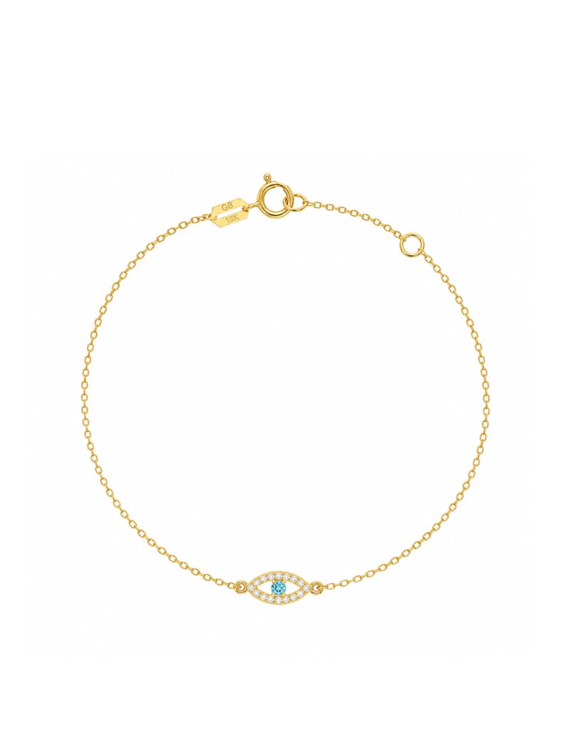 18K Gold Sparkling Eye Bracelet