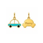 18K Gold Customized Adventure Car Newborn/Kids Pendant