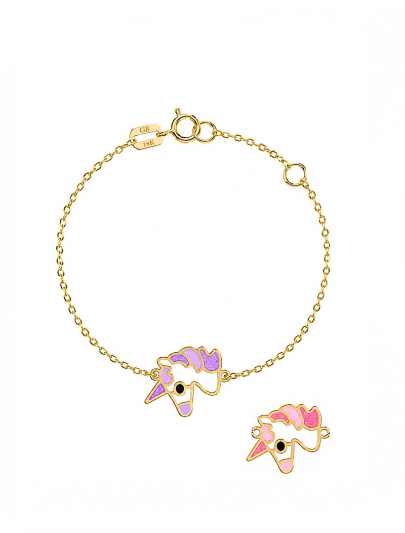 18K Gold Little Magic Unicorn Newborn Bracelet