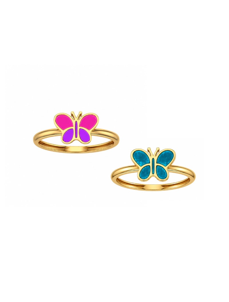 18K Gold Graceful Butterfly Newborn/Kids Ring