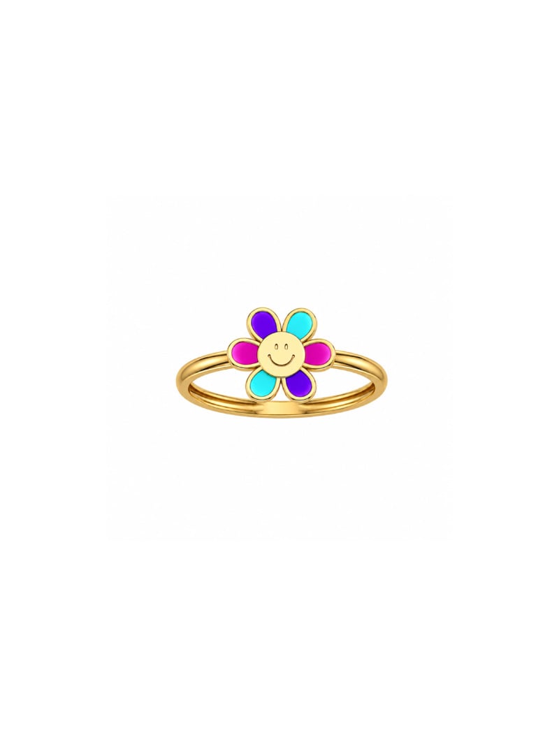 18K Gold PetalPals Newborn/Kids Ring