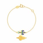 18K Gold Customized Rocket Dreams Newborn Bracelet