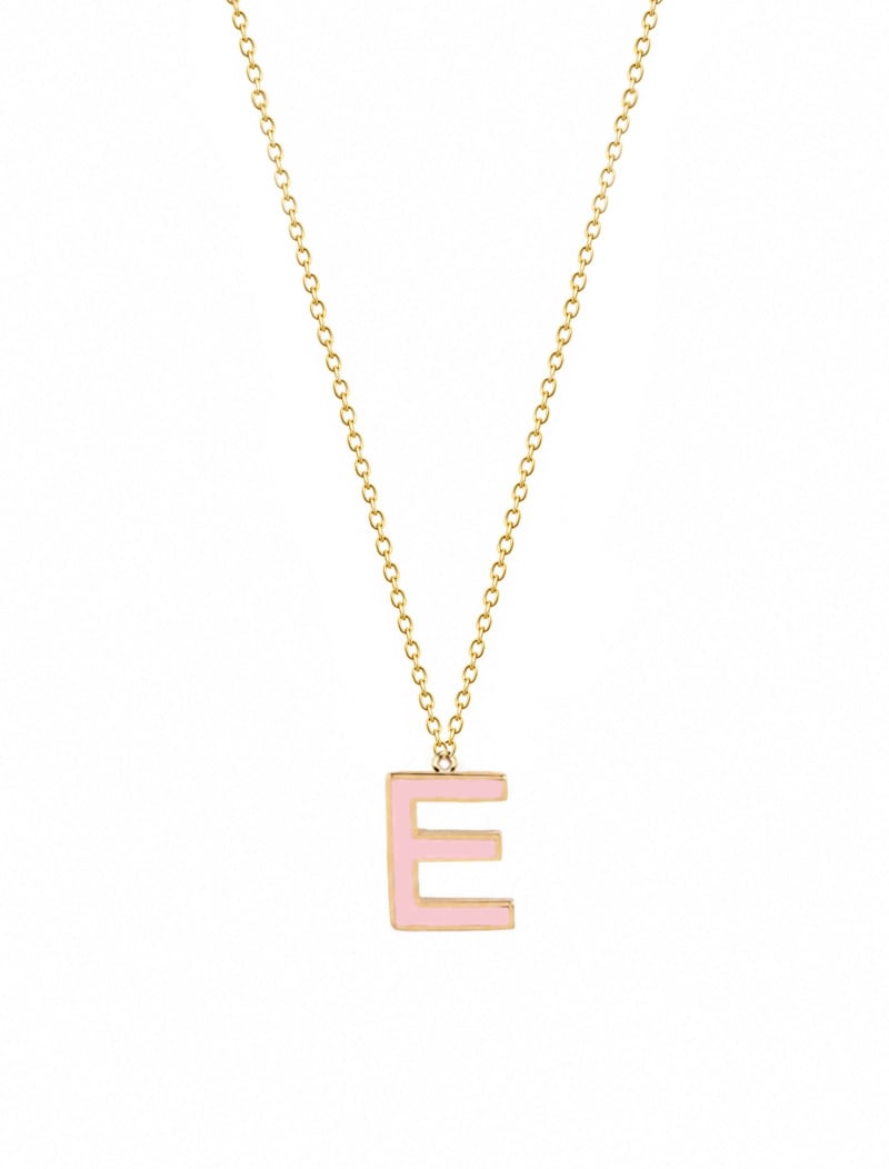 18K Gold Mini Viva Initial Newborn/ Kids Necklace